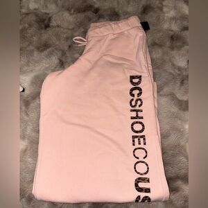 DC Shoes Pink Logo Sweat Pants
